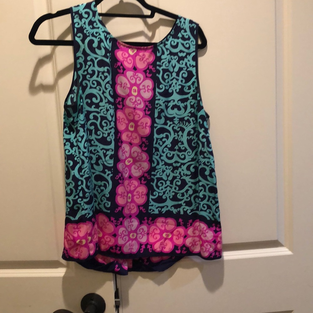 Silk lily pulitzer sleeveless top